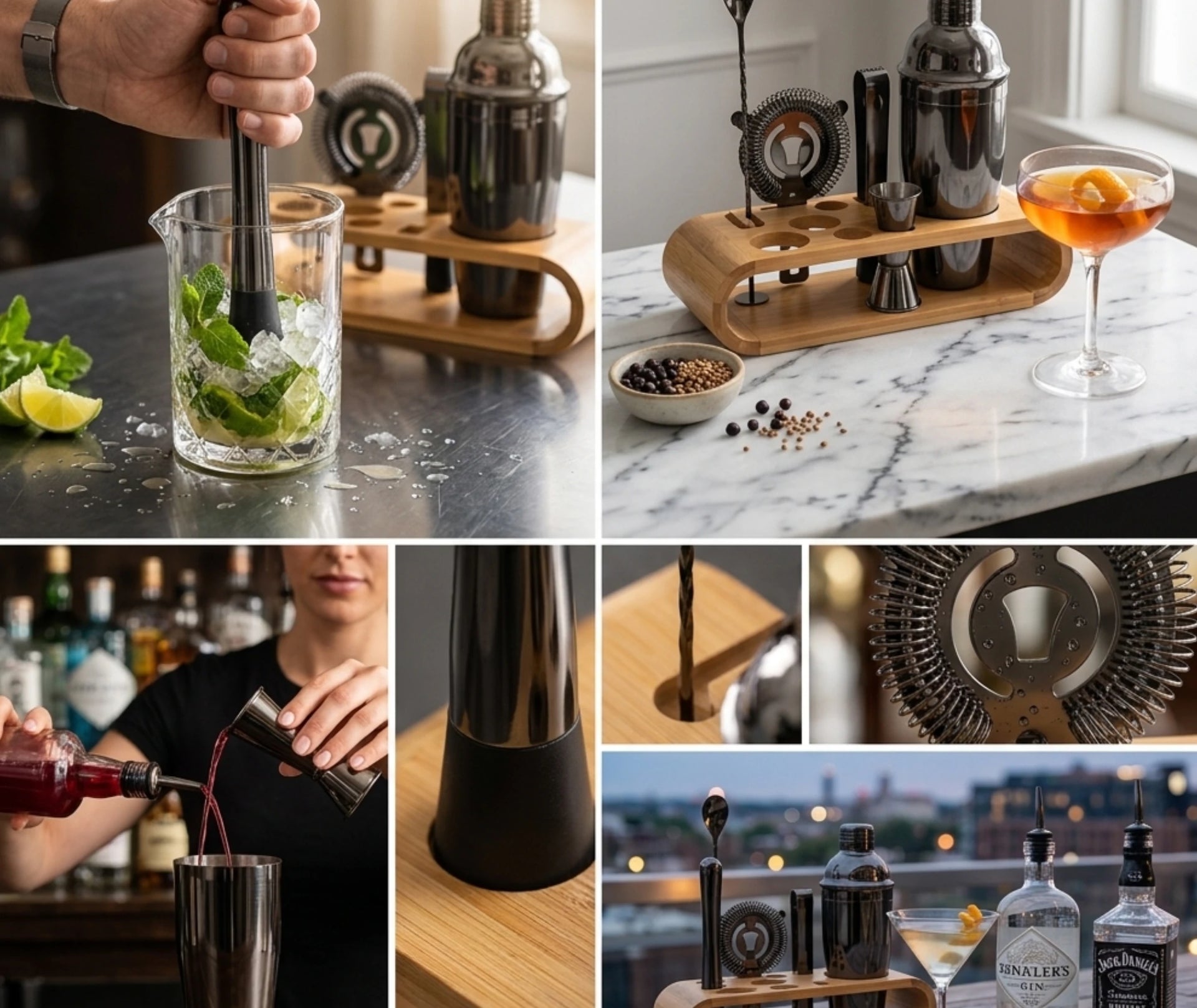 Coffret cocktail vintage - vue de face