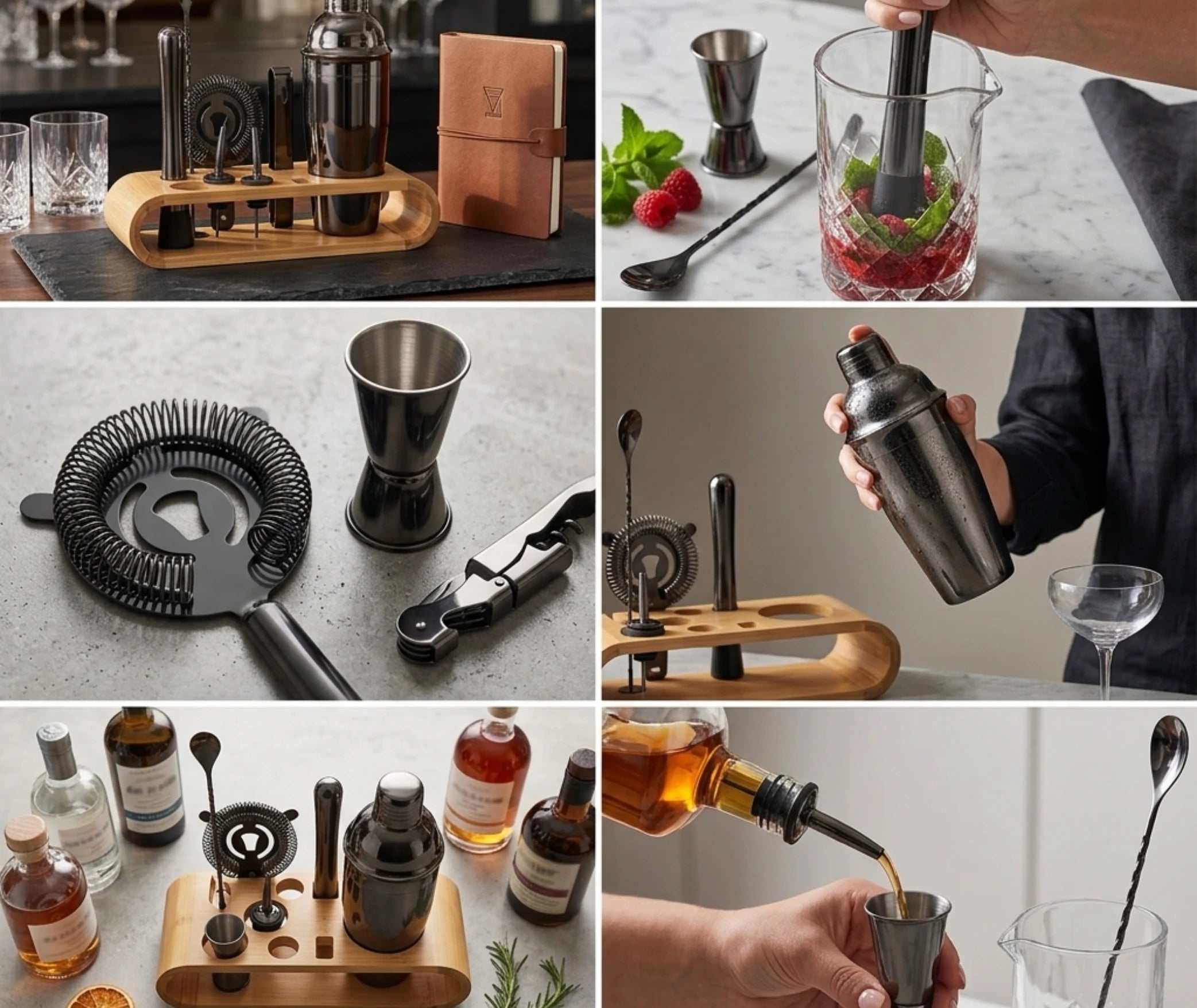 Coffret cocktail vintage - kit rétro complet