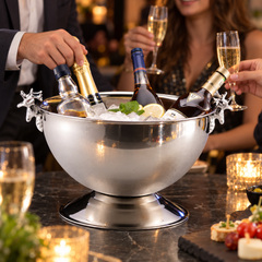 Seau à Champagne Cerf Argenté - en situation d'utilisation