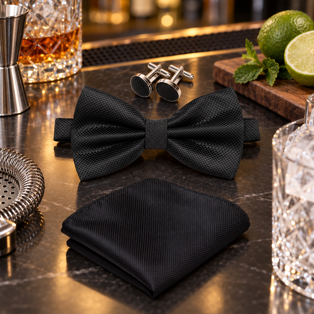 Noeud Papillon Noir - mise en scène bar