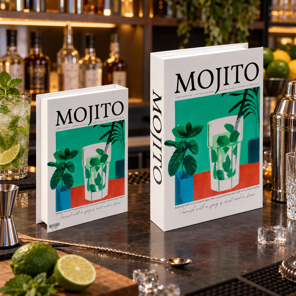 Colorful Cocktails Series Fake Books Decoration Living Room Aesthetics Prop Books Decorations Coffee Table Ornaments Additional - mise en scène bar