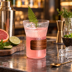 Verre à Cocktail Nervuré Style Japonais 320 ml - mise en scène bar