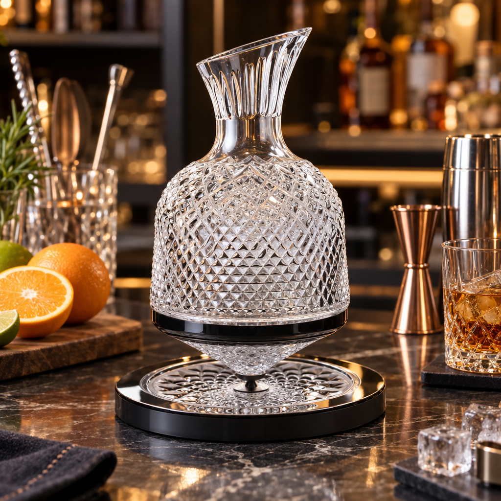 Carafe à Whisky Rotative 1,5 L - mise en scène bar