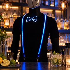 Bretelles Lumineuses LED - mise en scène bar