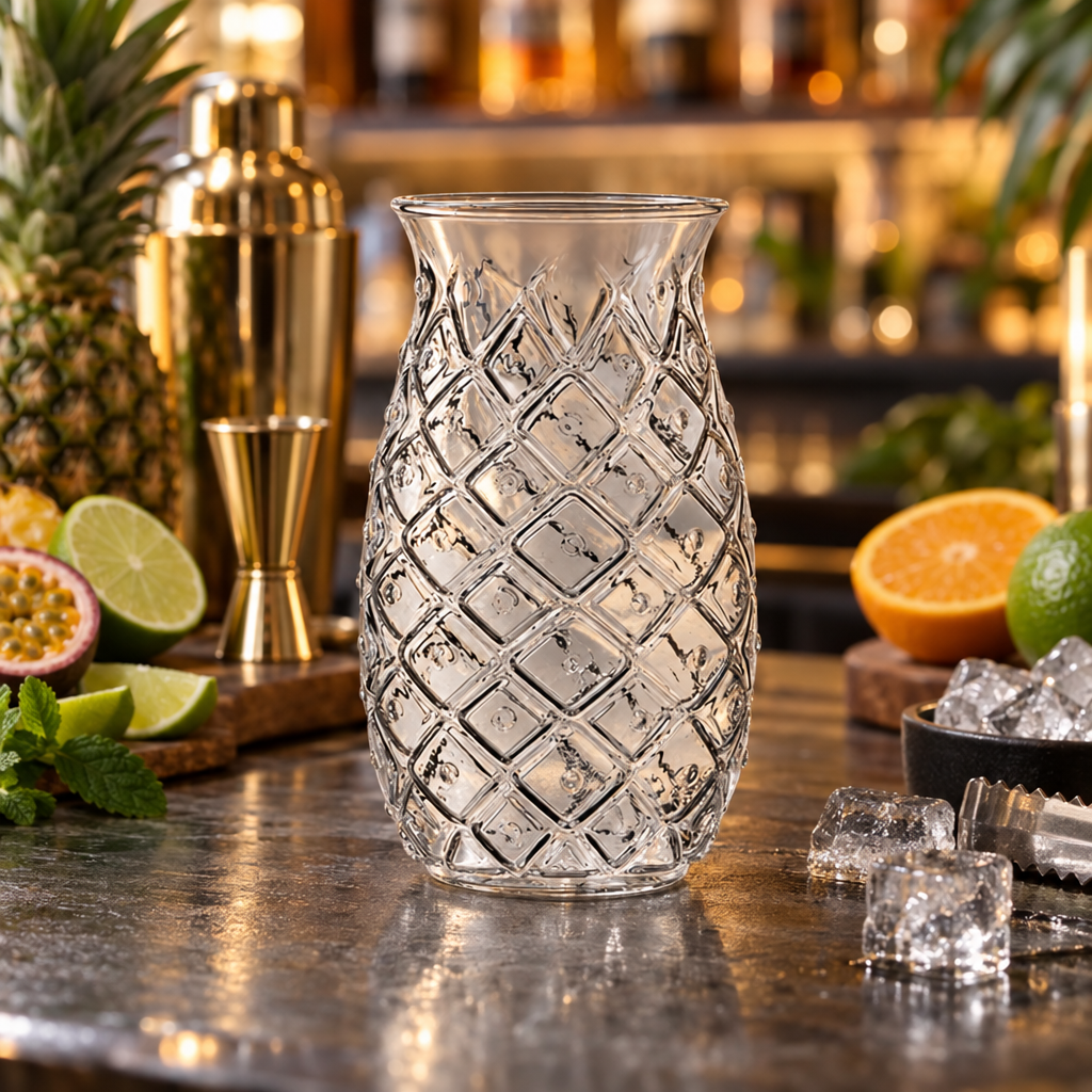 Verre à Cocktail en Forme d’Ananas 480 ml - mise en scène bar