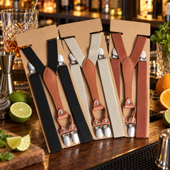 Bretelles Barman Homme Vintage - mise en scène bar