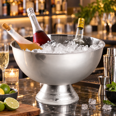 Seau à Champagne en Acier Inoxydable - mise en scène bar