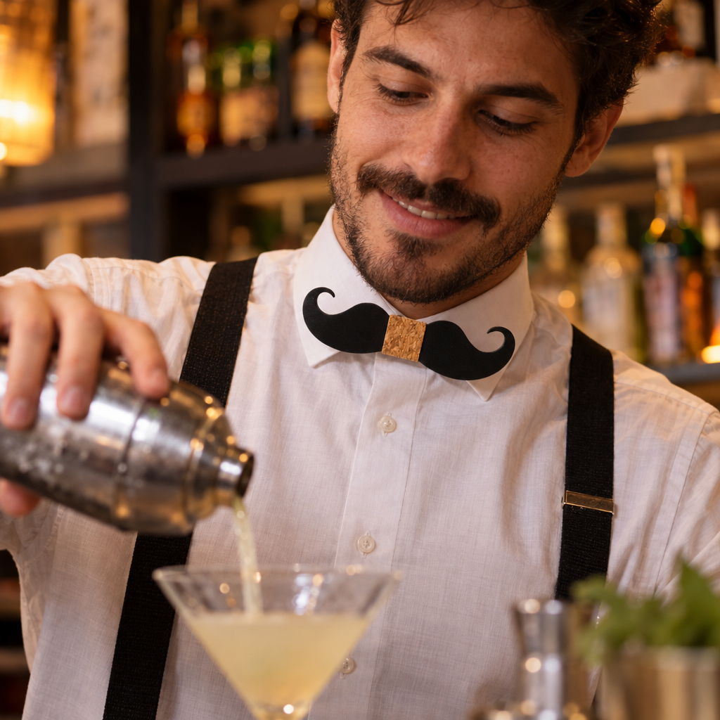 Noeud Papillon Moustache en Liège - en situation d'utilisation