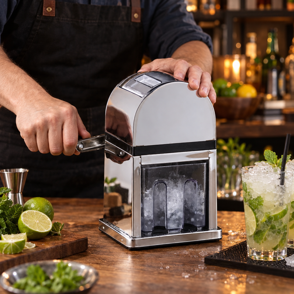 Broyeur à Glace Manuel pour Cocktails - en situation d'utilisation