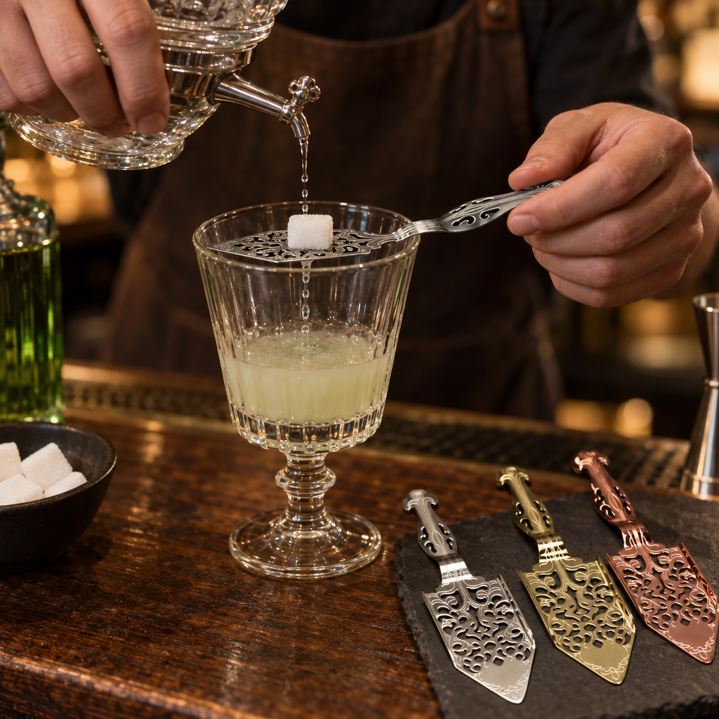Pelle à Absinthe - en situation d'utilisation