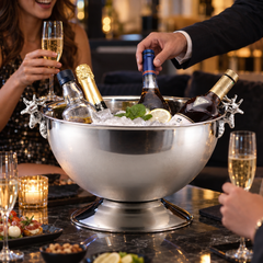 Seau à Champagne Cerf Argenté - en situation d'utilisation
