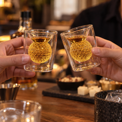 Verre à Whisky Balle de Golf - en situation d'utilisation