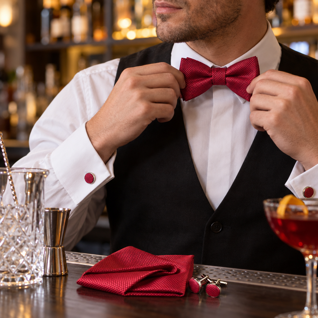 Noeud Papillon Rouge - en situation d'utilisation