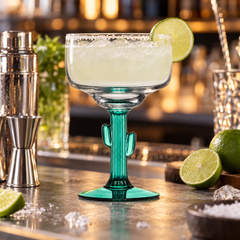 Verre à cocktail cactus vintage 300 ml - mise en scène bar