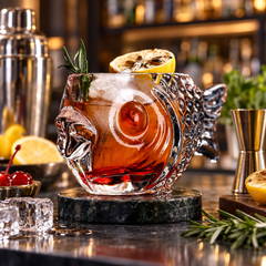 Verre à Cocktail en Verre Transparent – Design Élégant - mise en scène bar