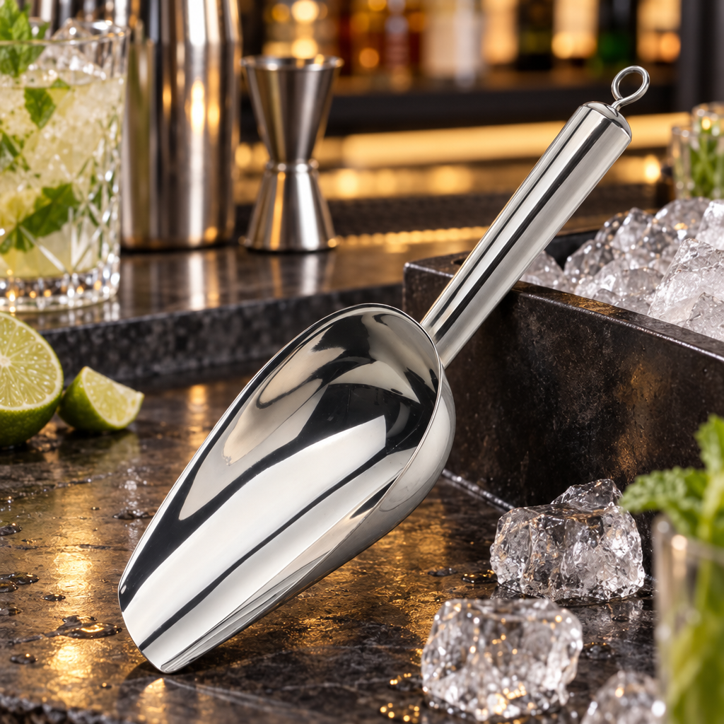 Pelle à Glace en Acier Inoxydable - mise en scène bar