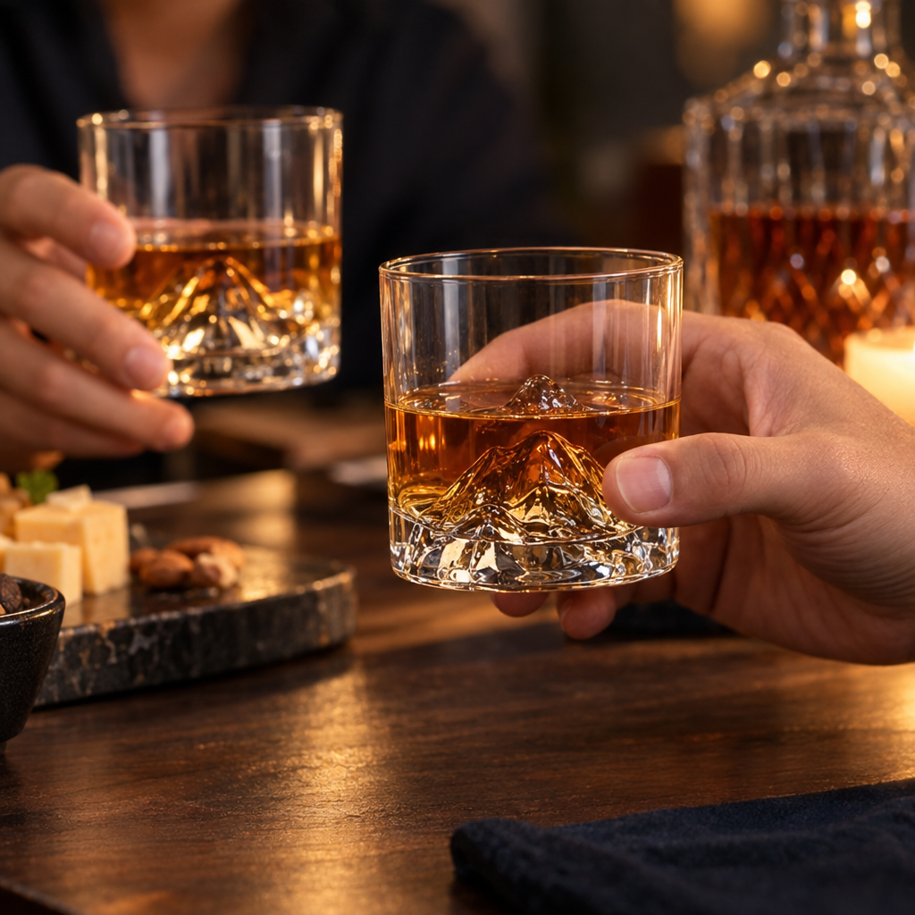 Verre à Whisky Montagne - en situation d'utilisation