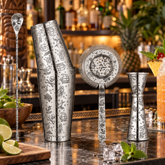 Set d’Accessoires de Bar Tiki 5 Pièces - mise en scène bar