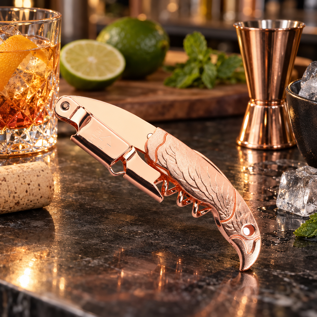 Limonadier Aigle Rose Gold - mise en scène bar