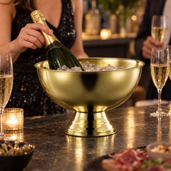 Seau à Champagne Doré - en situation d'utilisation
