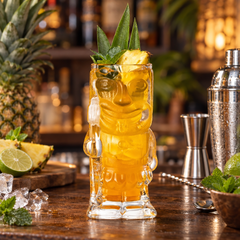 Verre à Cocktail Tiki en Verre - mise en scène bar
