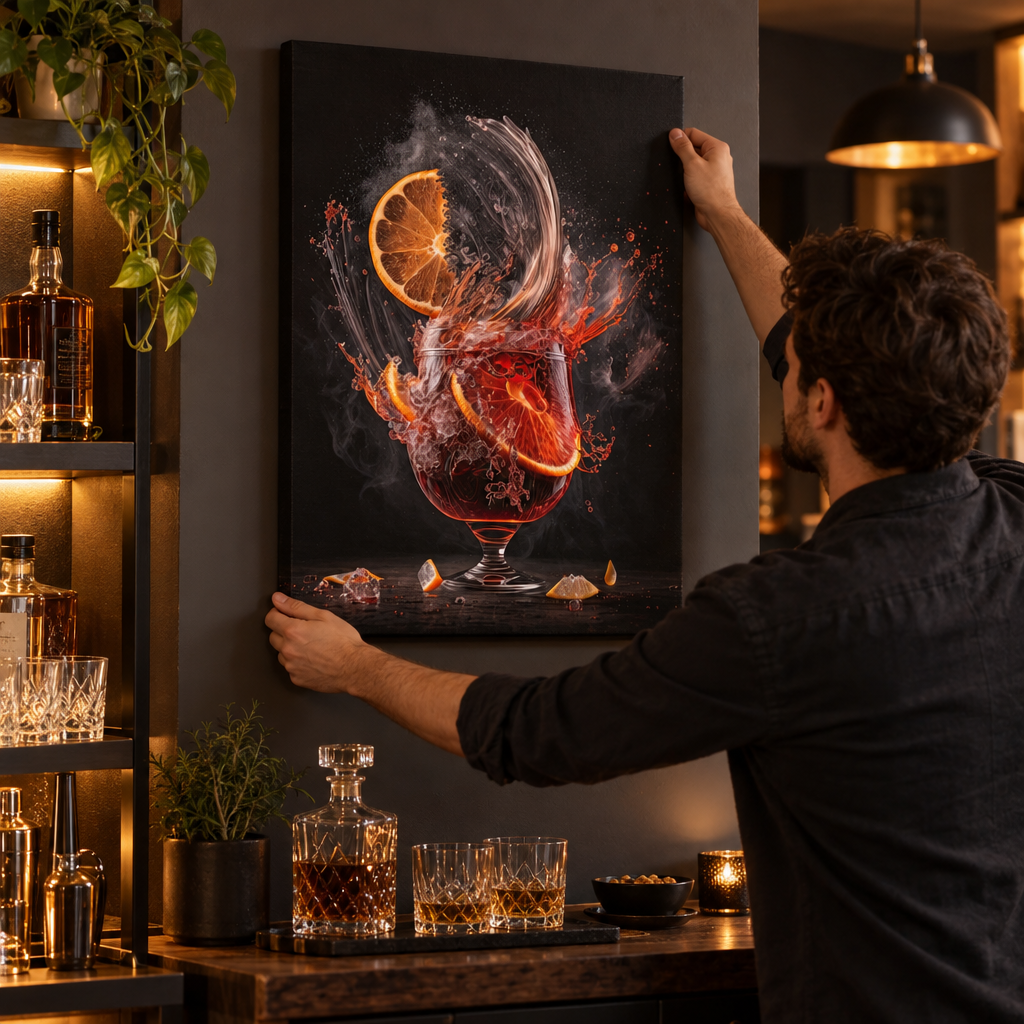 Tableau Cocktail Whisky - en situation d'utilisation
