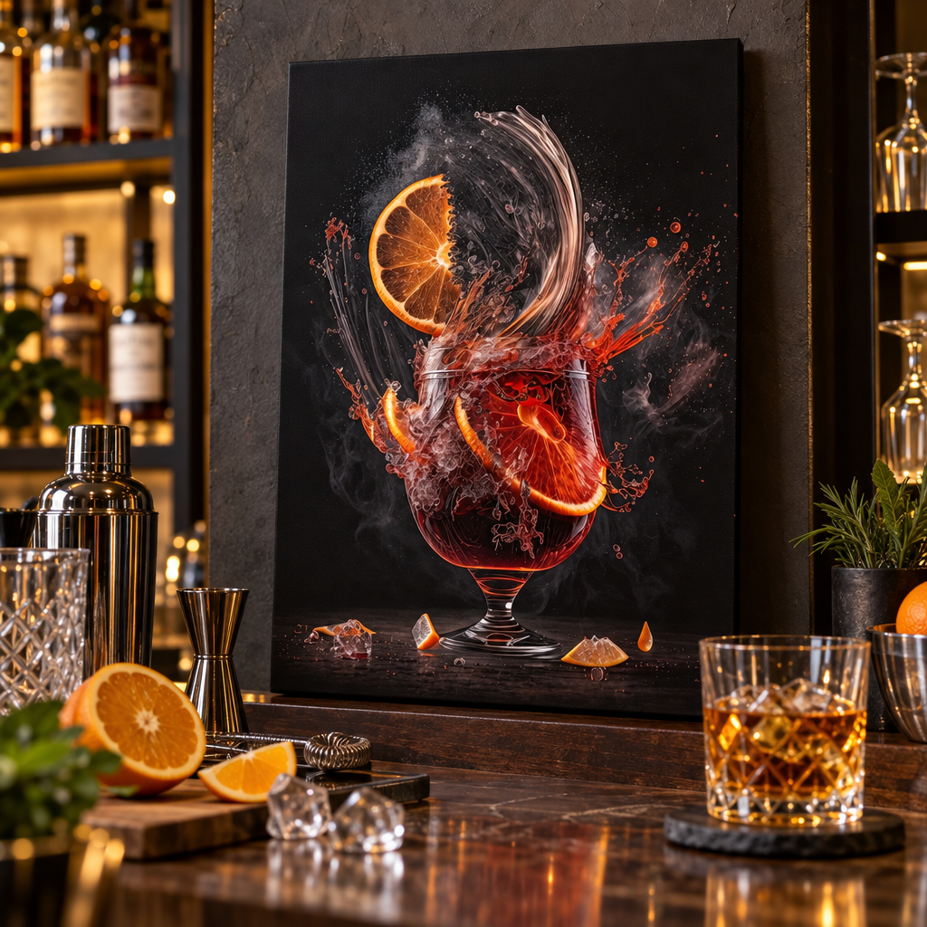 Tableau Cocktail Whisky - mise en scène bar