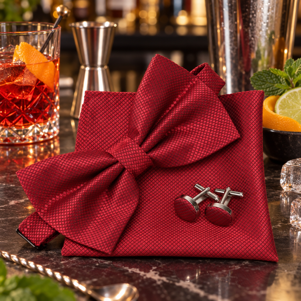 Noeud Papillon Rouge - mise en scène bar
