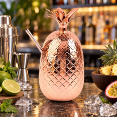 Verre à Cocktail Ananas Tropical - mise en scène bar