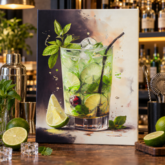 Tableau Cocktail Mojito - mise en scène bar