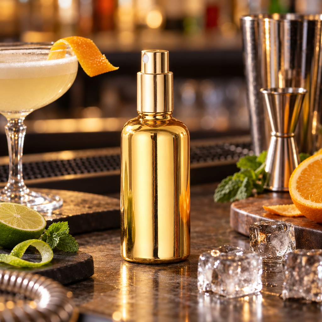 Spray Pulvérisateur Culinaire pour Cocktail - mise en scène bar