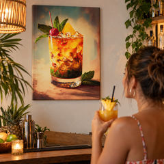 Tableau Cocktail Tropical - en situation d'utilisation