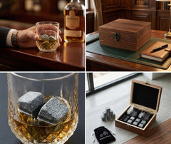 Kit de verres à Whisky avec 6 pierres
