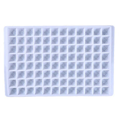 Moule à mini glaçons en silicone blanc vu de dessus