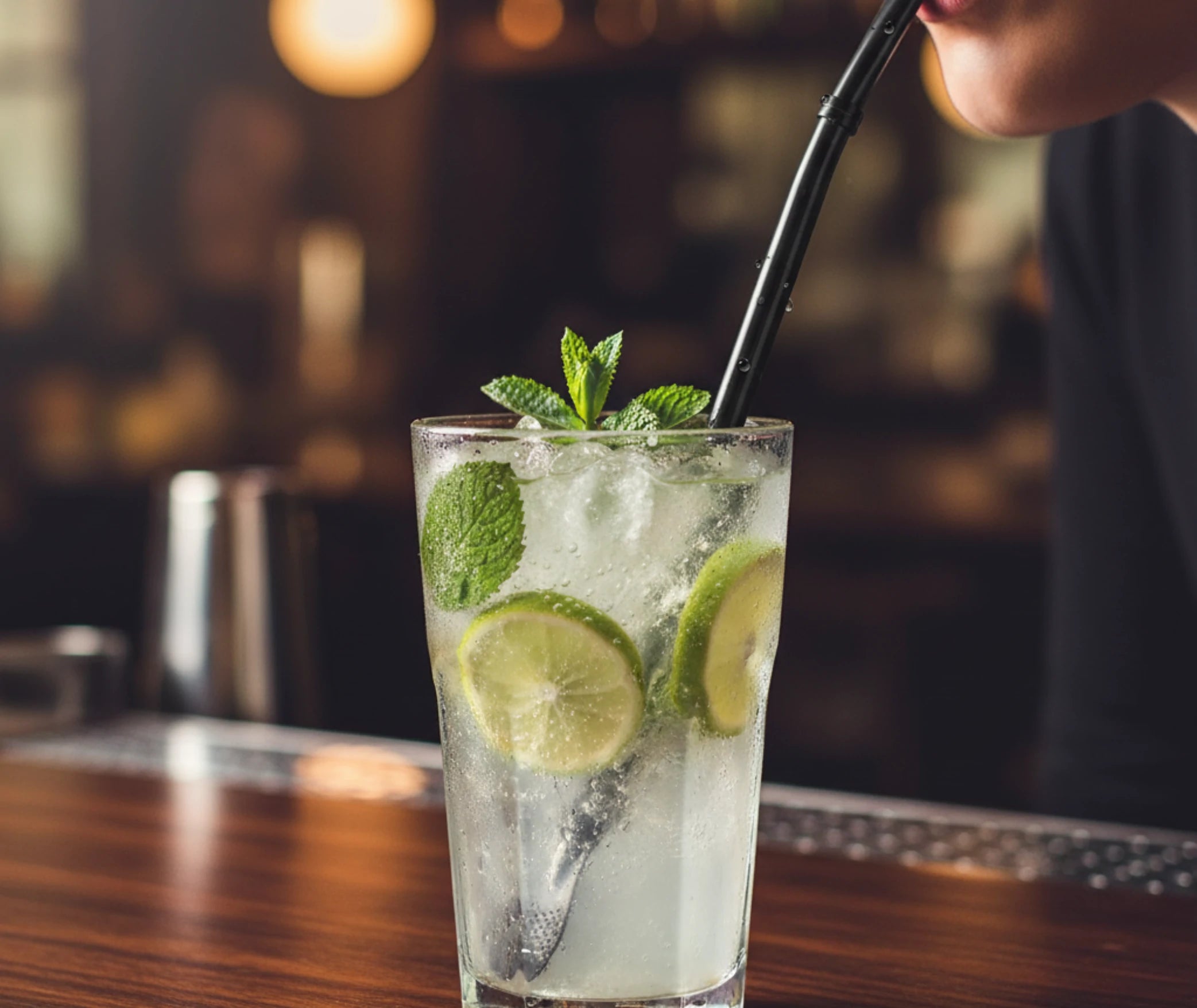 Paille mojito noire - accessoire cocktail