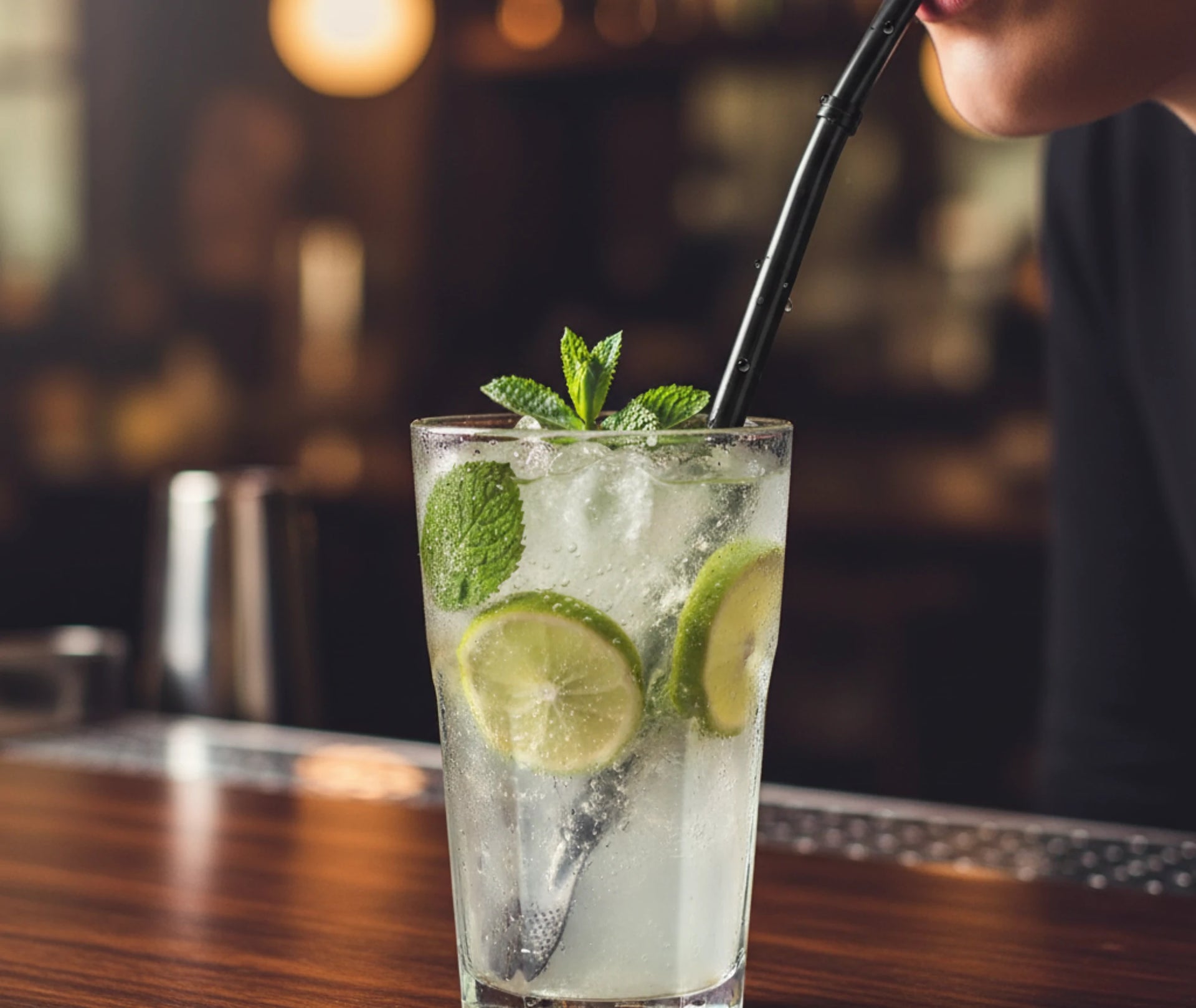 Paille mojito noire - accessoire cocktail