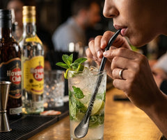 Paille mojito noire - vue de face