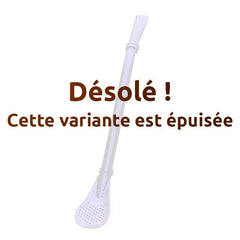 Visuel indiquant que la variante violette de la paille à mojito est actuellement épuisée.
