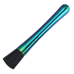 Pilon à cocktail finition holographique arc-en-ciel, présenté seul sur fond blanc.