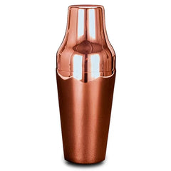 Shaker cocktail design cuivré, packshot sur fond blanc
