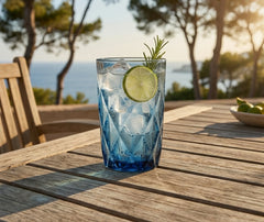 Verre à Cocktail Bleu (Grand)