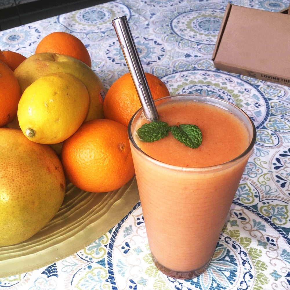 2 Pailles Smoothie Droites