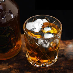 4 Glacons Inox Coeurs - Whisky