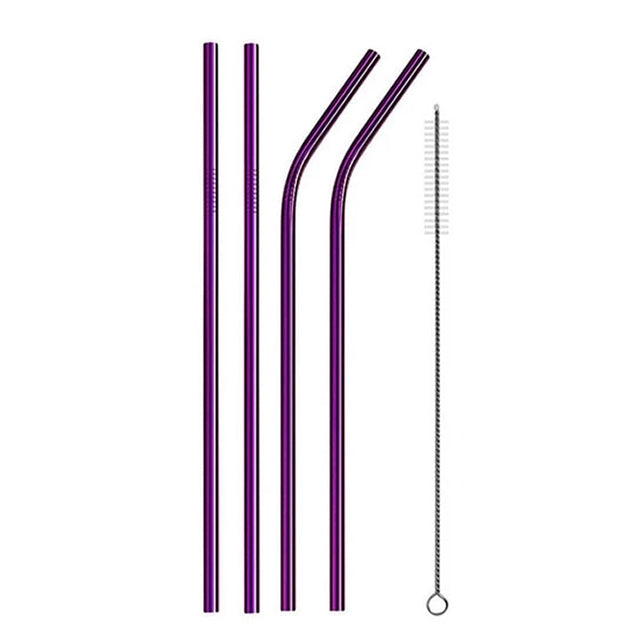 Paille à boire réutilisable en acier inoxydable 304, en métal, droite et courbée, écologique, avec brosse de nettoyage, 1/10 pièces 15 Paille à boire réutilisable en acier inoxydable 304, en métal, droite et courbée, écologique, avec brosse de nettoyage, 1/10 pièces 15