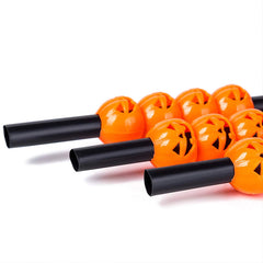 5 Pailles Halloween Citrouilles (Reutilisables)