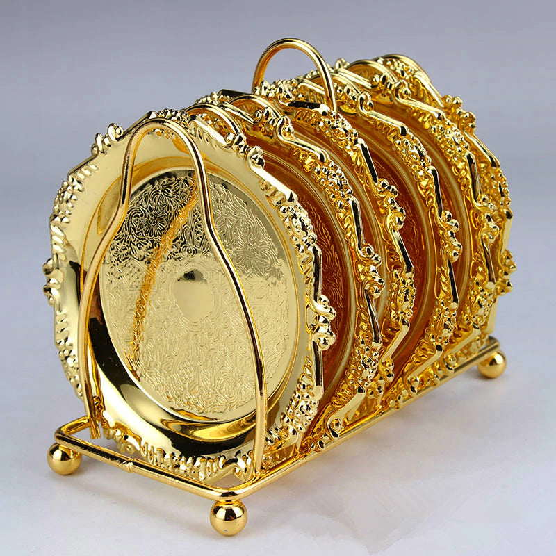 6 Dessous de Verre Dores