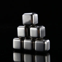 6 Glacons En Acier Inoxydable