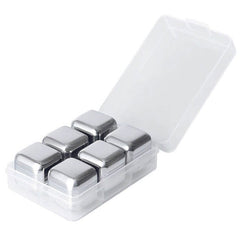 6 Glacons En Acier Inoxydable - F