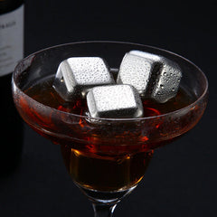6 Glacons En Acier Inoxydable - Verre de Whisky