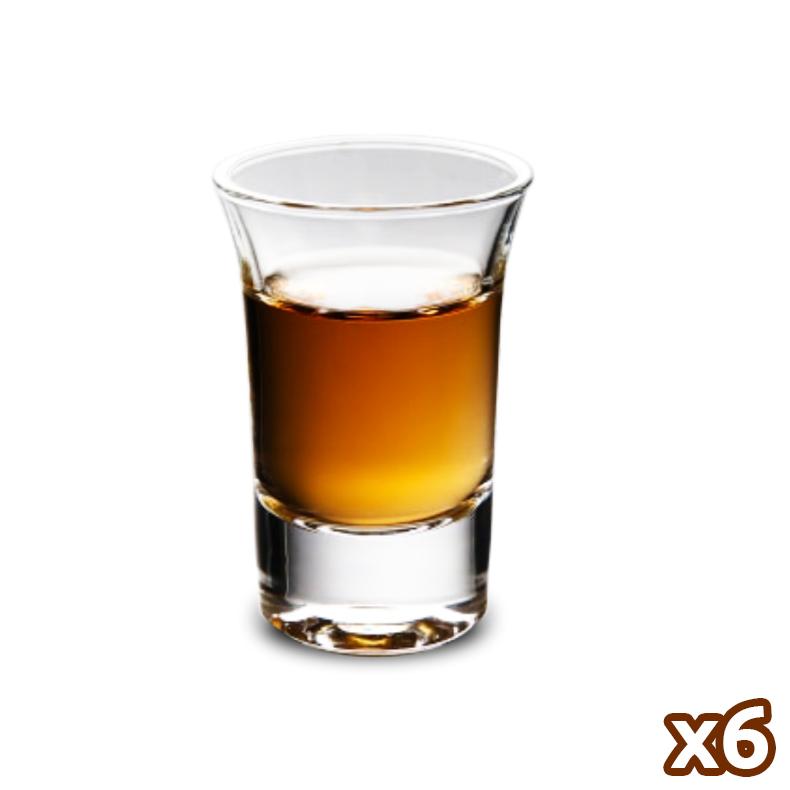 6 Verres à Shot Évasés (3cl)